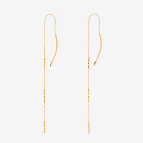 K10 イエローゴールド アメリカン ピアス