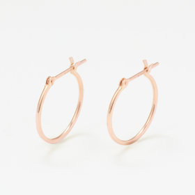 K10 ピンクゴールド フープ ピアス