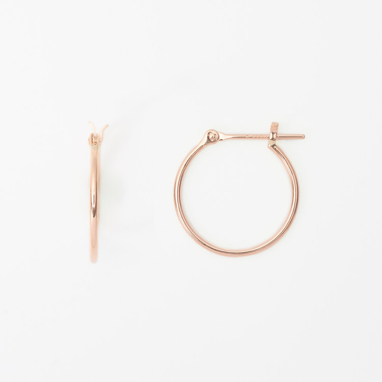 ESTELLE エステール K10 ピンクゴールド フープ ピアス ピンクゴールド