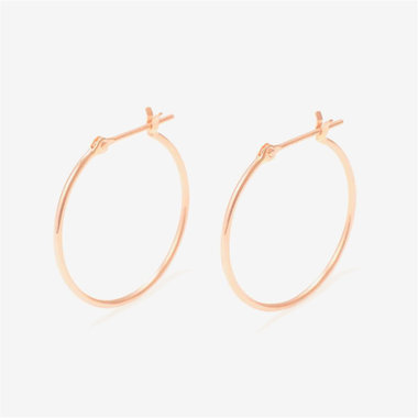 K10 ピンクゴールド フープ ピアス