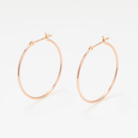 K10 ピンクゴールド フープ ピアス