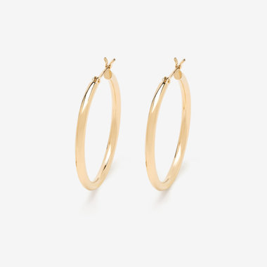 K18 イエローゴールド フープ ピアス