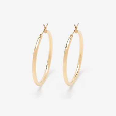★美品★BLOOM(エステール)k18 ホワイトゴールド フープピアス K18 ホワイトゴールド フープ ピアス（10mm）（0202-1792-0014