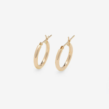K18 イエローゴールド フープピアス(L) ESTELLE/エステール