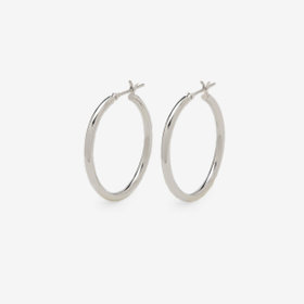 プラチナ フープ ピアス