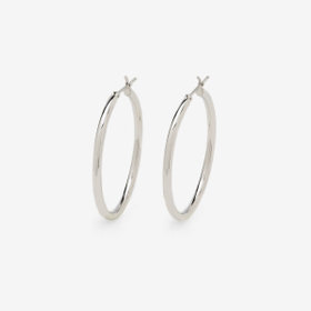 プラチナ フープ ピアス