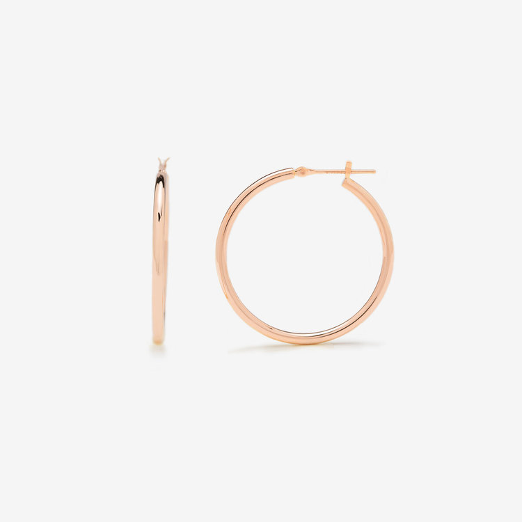 ESTELLE エステール K10 ピンクゴールド フープ ピアス ピンクゴールド