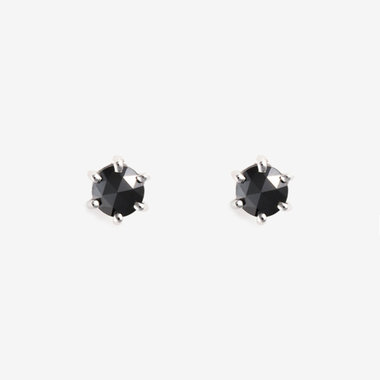 K18 ホワイトゴールド ブラックダイヤモンド ピアス（0.2ct）（0212