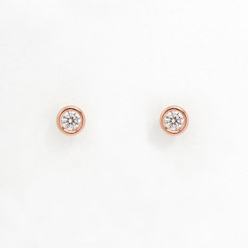 【WEB限定】K10 ピンクゴールド ダイヤモンド ピアス