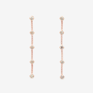 K10 ピンクゴールド ダイヤモンド ピアス（0212-1231-0022）｜ESTELLE