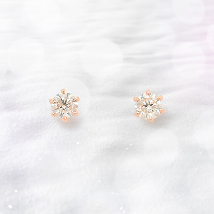 WEB限定】K18 ピンクゴールド ダイヤモンド ピアス（0.1ct）（0212-1234-0022）｜ESTELLE(エステール）｜ピアス ｜BLOOM（ブルーム）公式通販