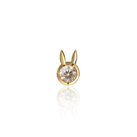 【WEB限定】K10 イエローゴールド ダイヤモンド アニマル ピアス ※片耳用（0.031ct）