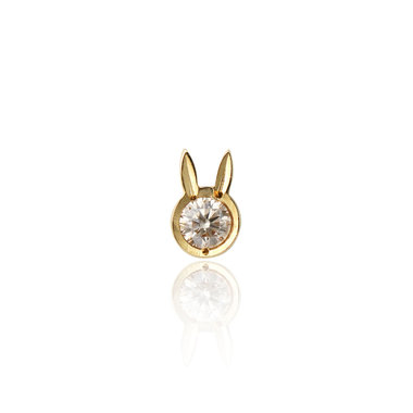 【WEB限定】K10 イエローゴールド ダイヤモンド アニマル ピアス ※片耳用（0.031ct）