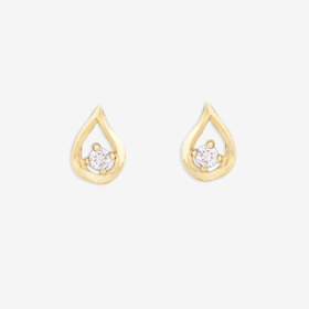 【WEB限定】K10 イエローゴールド ダイヤモンド しずく ピアス