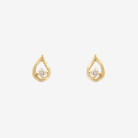 【WEB限定】K10 イエローゴールド ダイヤモンド しずく ピアス