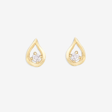 【WEB限定】K10 イエローゴールド ダイヤモンド しずく ピアス
