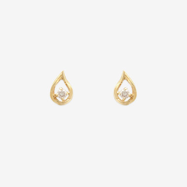 【WEB限定】K10 イエローゴールド ダイヤモンド しずく ピアス