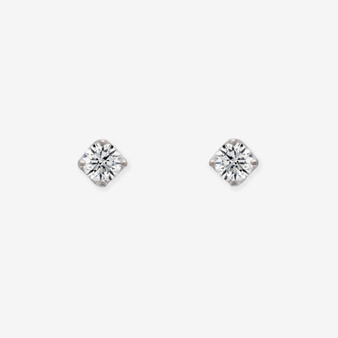 プラチナ ダイヤモンド ピアス（0.2ct）<H&C証明カード/スコープ付>