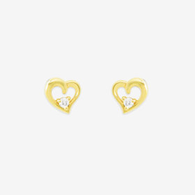 【公式サイト限定】K10 イエローゴールド ダイヤモンド ハート ピアス