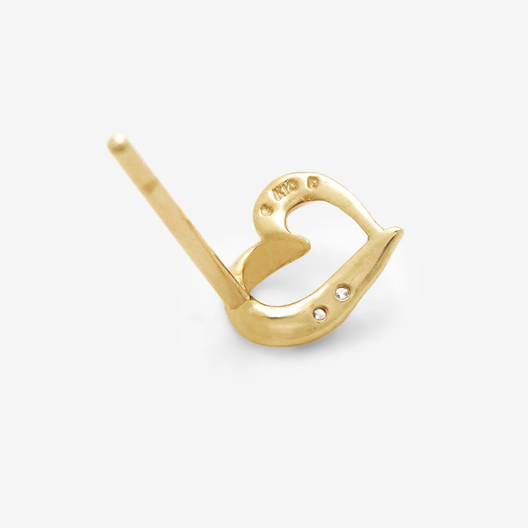 ESTELLE エステール 【公式サイト限定】【Best Price】K10 イエローゴールド ダイヤモンド ハート ピアス イエローゴールド