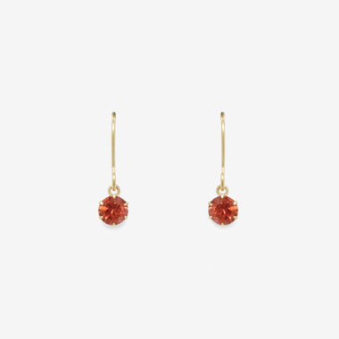 【Ear Jewelry】1月誕生石 K10 イエローゴールド ガーネット フック ピアス