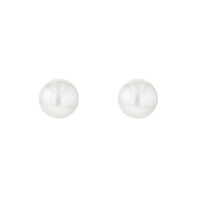 6月誕生石 K10 ホワイトゴールド あこや真珠 ピアス（3mm）