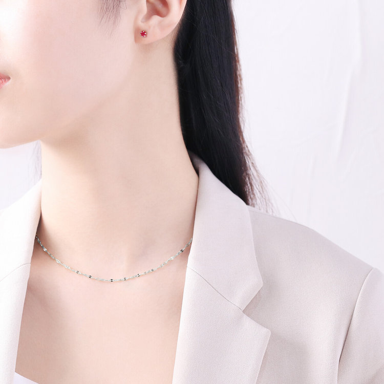 ESTELLE エステール 【Ear Jewelry】7月誕生石 K10 ホワイトゴールド ルビー ピアス ホワイトゴールド