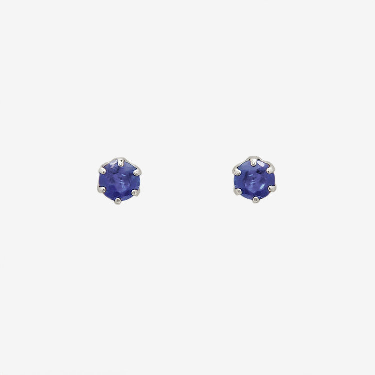 Ear Jewelry】9月誕生石 K10 ホワイトゴールド サファイア