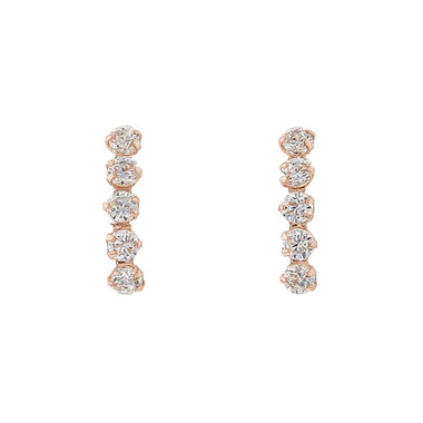 【Ear Jewelry】K10 ピンクゴールド キュービックジルコニア ピアス