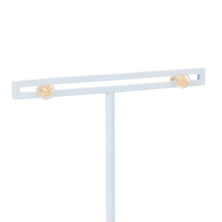 ESTELLE エステール K18 イエローゴールド クォーツ しずく ピアス イエローゴールド