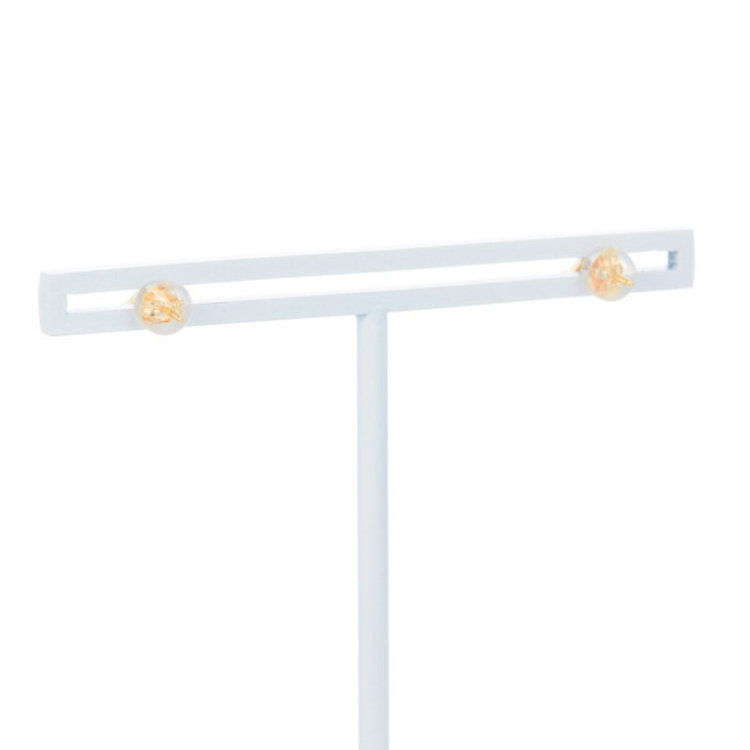 ESTELLE エステール 4月誕生石 K18 イエローゴールド クォーツ ピアス イエローゴールド