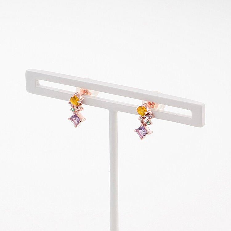 ESTELLE エステール 【WEB限定】2月誕生石 K10 ピンクゴールド アメジスト ピアス ピンクゴールド