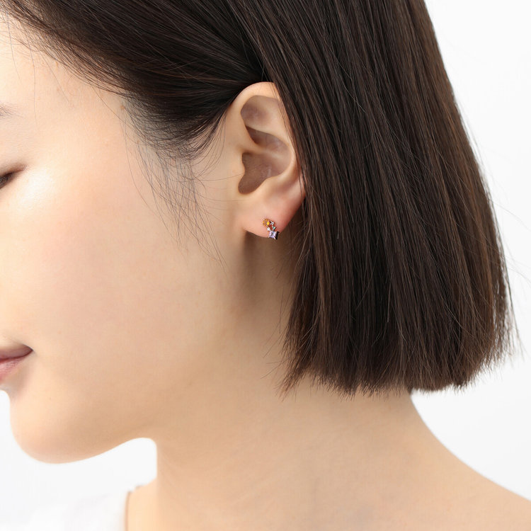 ESTELLE エステール 【WEB限定】2月誕生石 K10 ピンクゴールド アメジスト ピアス ピンクゴールド