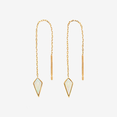 【WEB限定】10月誕生石 K10 イエローゴールド オパール アメリカン ピアス