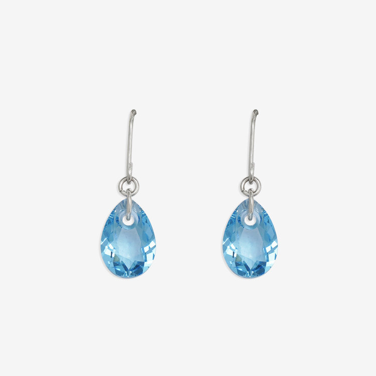 K10 ホワイトゴールド ガラス フック ピアス（0222-8540-0019