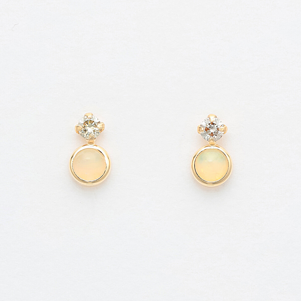 WEB限定】10月誕生石 K10 ピンクゴールド オパール ピアス（0222-8559-0019）｜ESTELLE(エステール）｜ピアス ｜BLOOM（ブルーム）公式通販