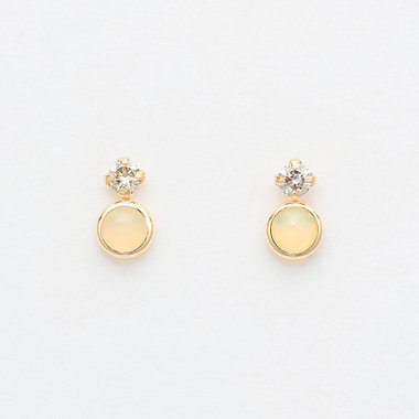 【WEB限定】10月誕生石 K10 イエローゴールド オパール ピアス
