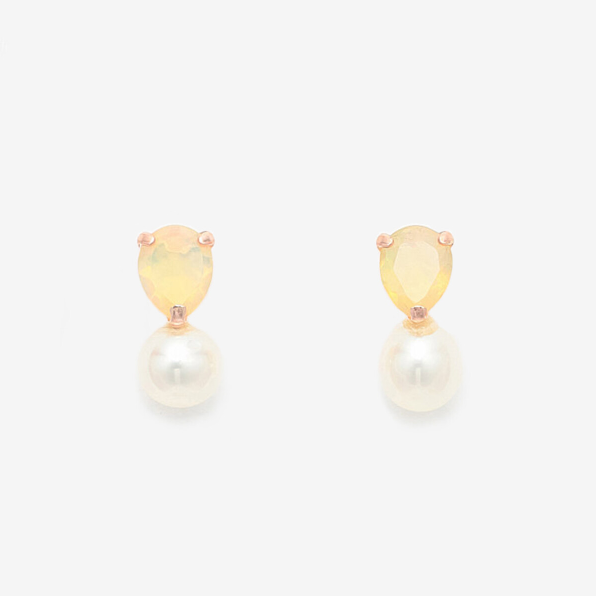 WEB限定】10月誕生石 K10 イエローゴールド オパール ピアス（0222