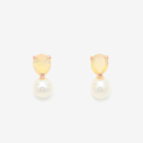 【WEB限定】10月誕生石 K10 ピンクゴールド オパール ピアス