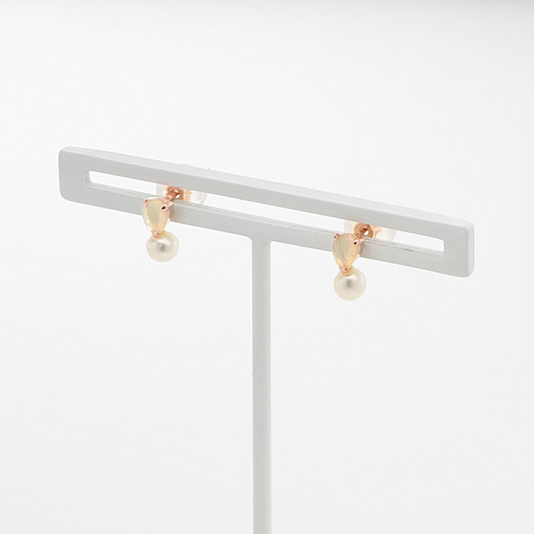 ESTELLE エステール 【WEB限定】10月誕生石 K10 ピンクゴールド オパール ピアス ピンクゴールド