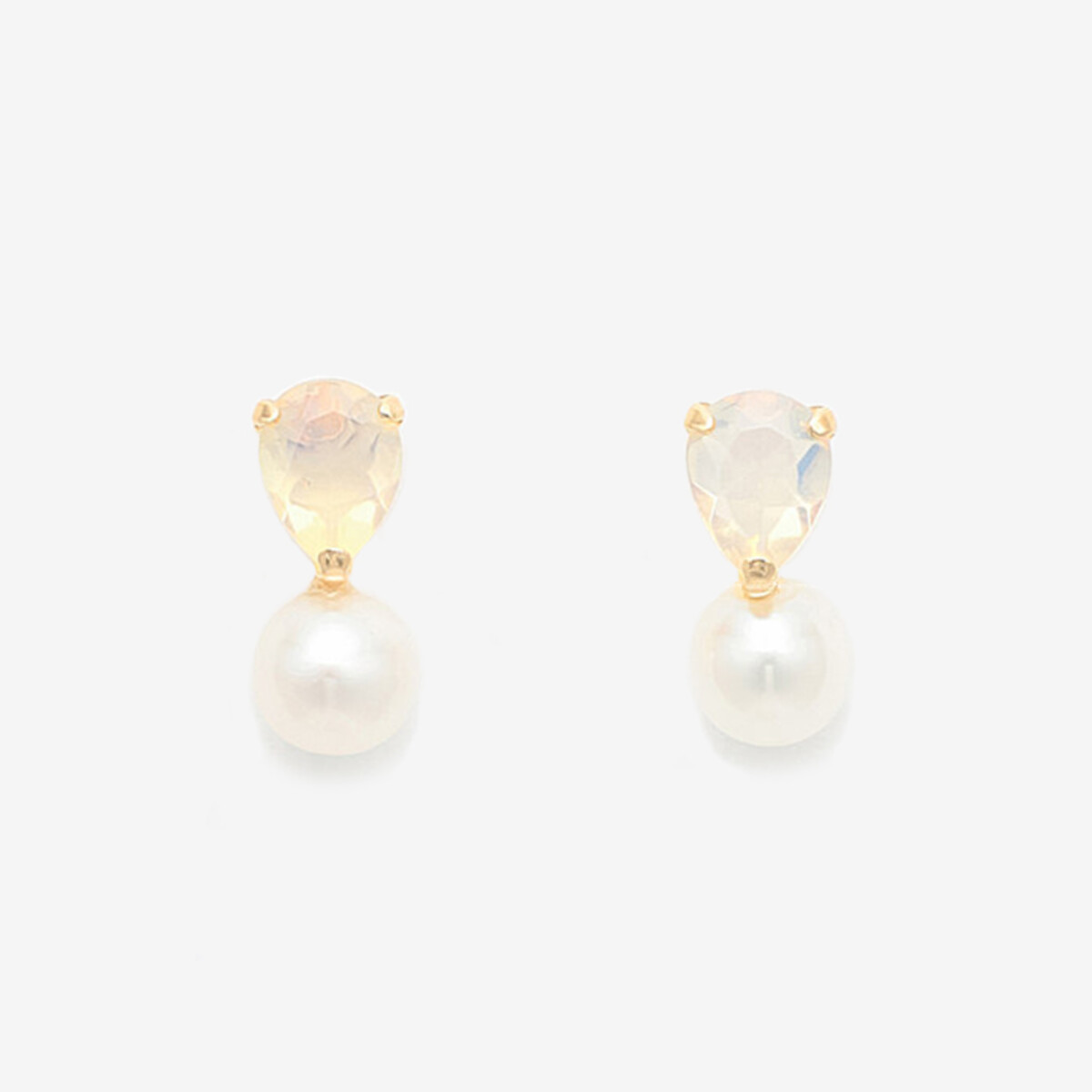 WEB限定】10月誕生石 K10 イエローゴールド オパール ピアス（0222