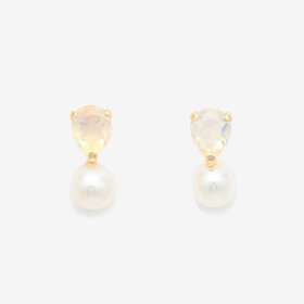 【WEB限定】10月誕生石 K10 イエローゴールド オパール ピアス