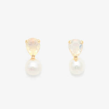 【WEB限定】10月誕生石 K10 イエローゴールド オパール ピアス