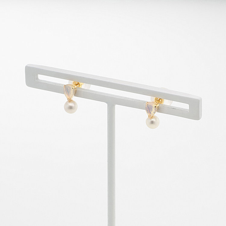 ESTELLE エステール 【WEB限定】10月誕生石 K10 イエローゴールド オパール ピアス イエローゴールド