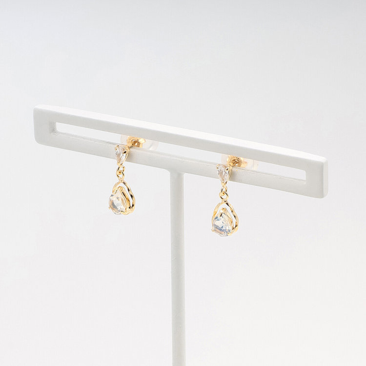 ESTELLE エステール 【WEB限定】K10 イエローゴールド ラブラドライト しずく ピアス イエローゴールド