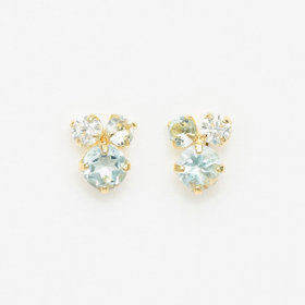 【WEB限定】11月誕生石 K10 イエローゴールド ブルートパーズ ピアス