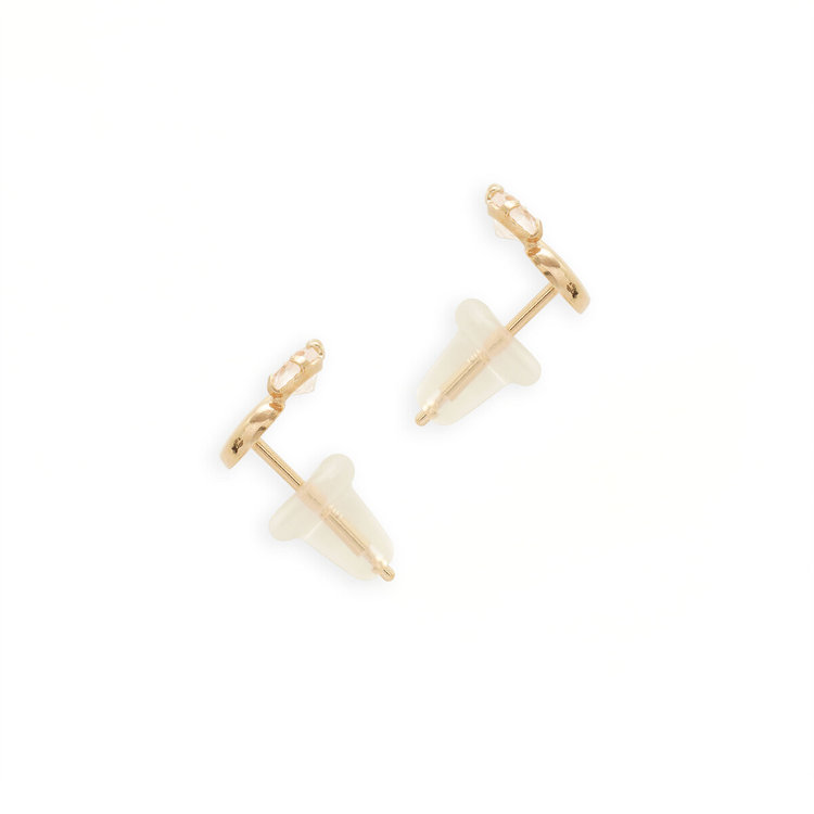 ESTELLE エステール 4月誕生石 K10 イエローゴールド モルガナイト ハート ピアス イエローゴールド