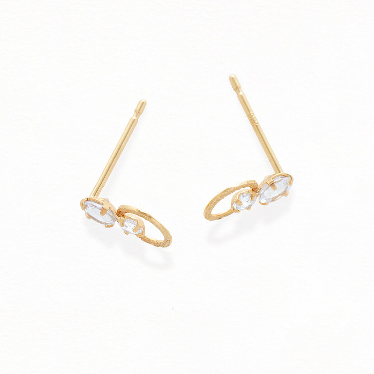 ESTELLE エステール 4月誕生石 K10 イエローゴールド モルガナイト ピアス イエローゴールド