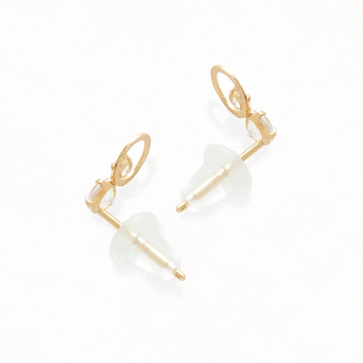 ESTELLE エステール 4月誕生石 K10 イエローゴールド モルガナイト ピアス イエローゴールド