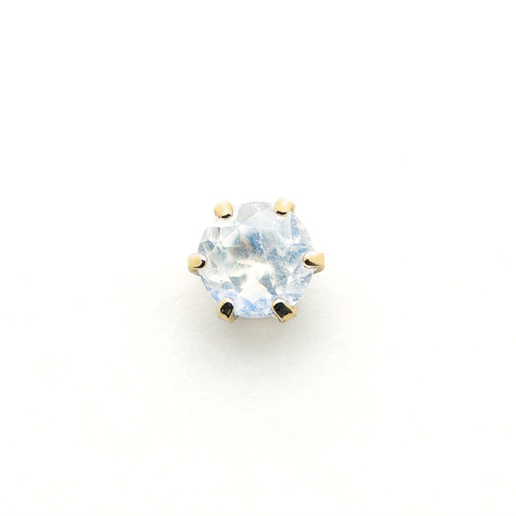 ESTELLE エステール 【公式サイト限定】6月誕生石 K10 イエローゴールド ムーンストーン ピアス ※片耳用 イエローゴールド